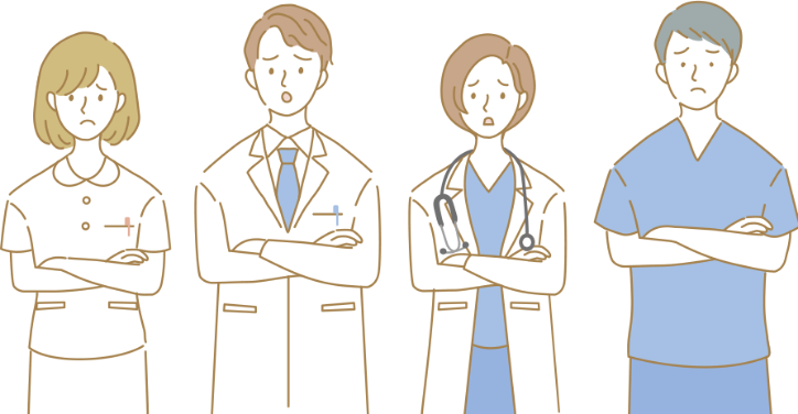 困った医師のイラスト